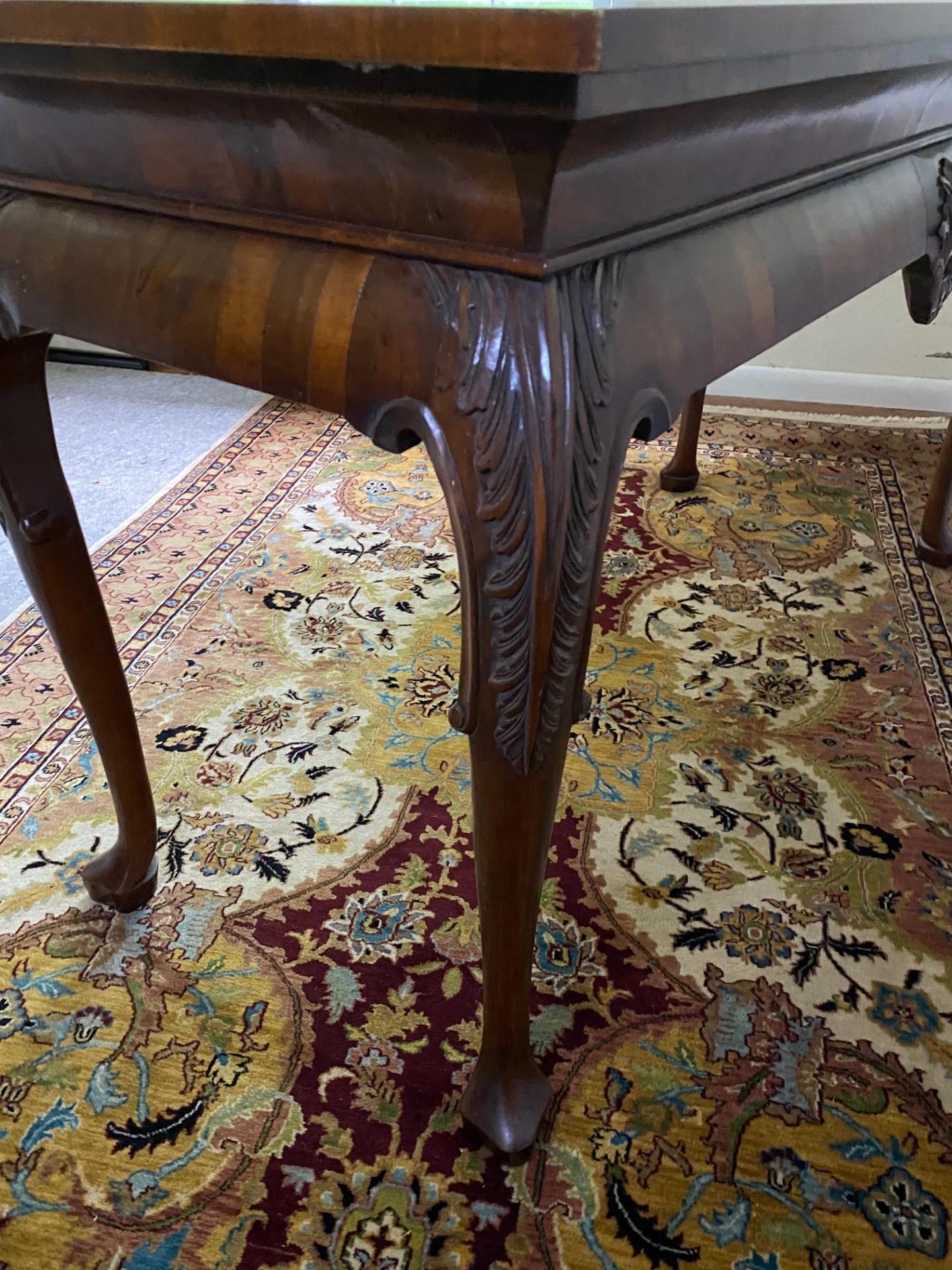 New English-Made Georgian Style Carved Walnut Side Table, in Stock  For Sale 2