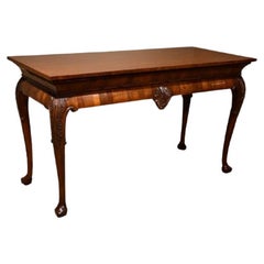 New Wood & Hogan English-Made Georgian Style Carved Walnut Side Table, In Stock 