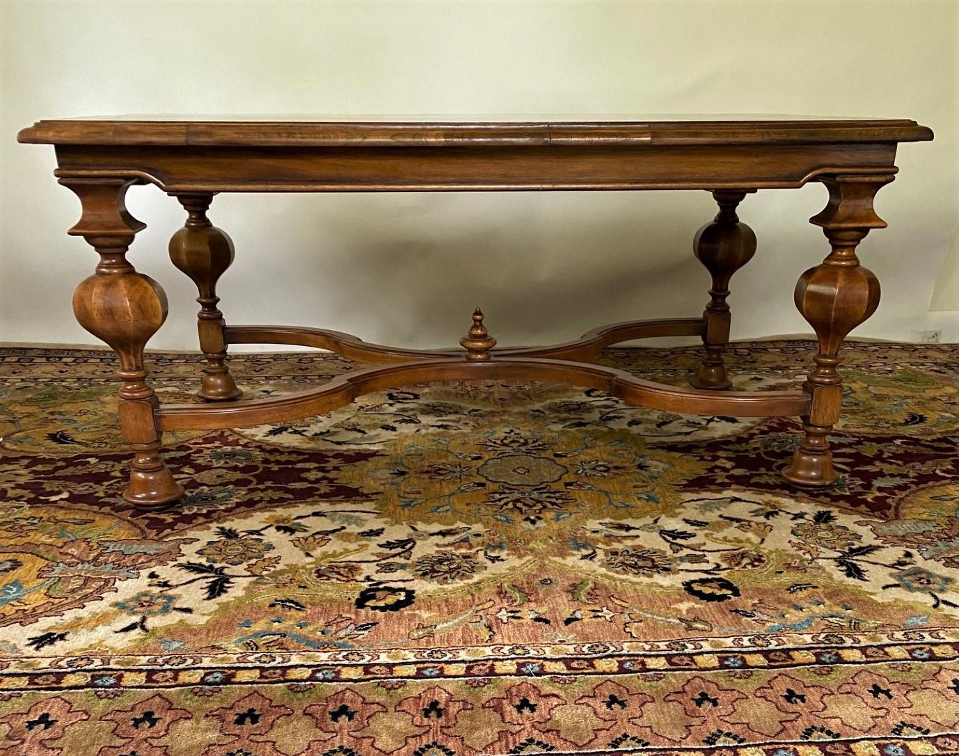 Hand-Crafted New English-Made William & Mary Style Walnut Coffee Table, in Stock