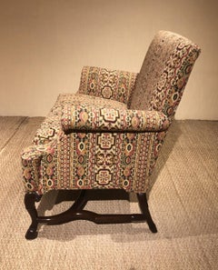 New Wood & Hogan George I Style Mahogany Chair with Cabriole Legs & Stretcher