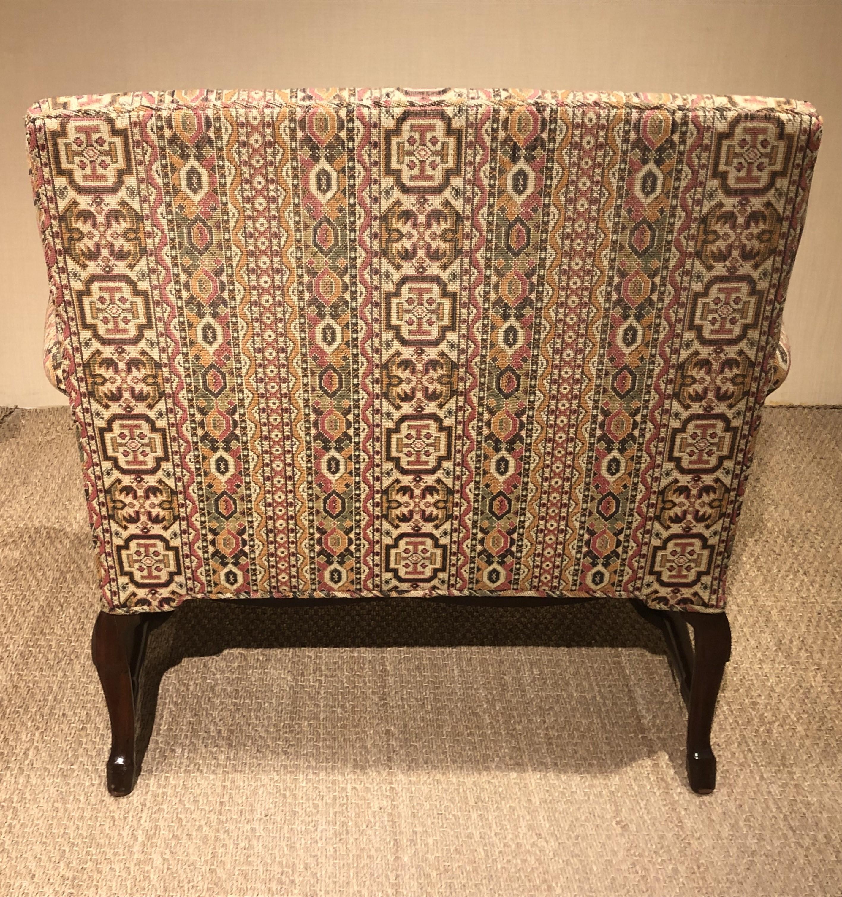 Américain Chaise neuve en bois et en acajou de style George I avec pieds cabriole et châssis en vente
