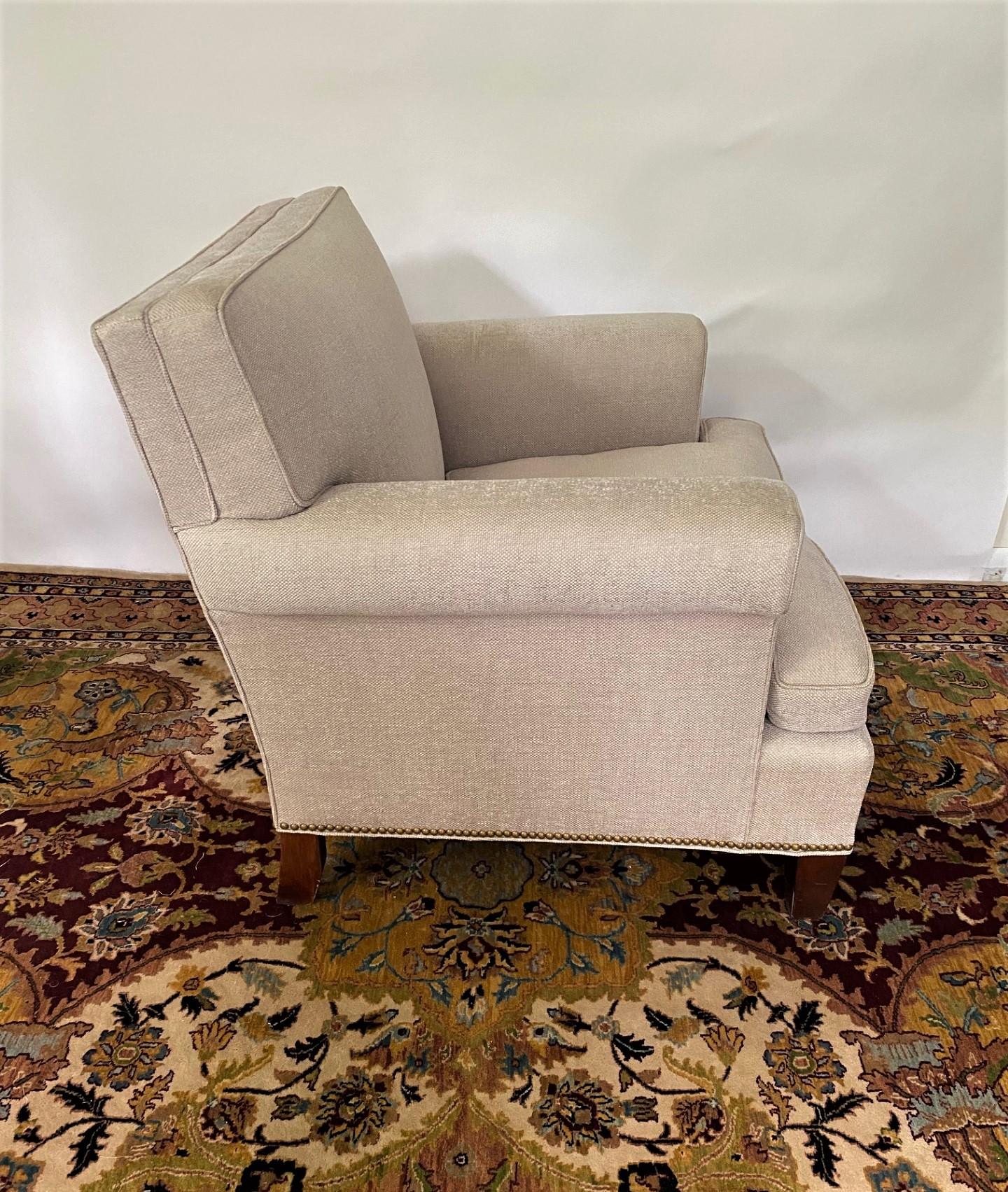 20th Century New Lawson Style Lounge Chair with Down Seat Cushion, in Stock For Sale