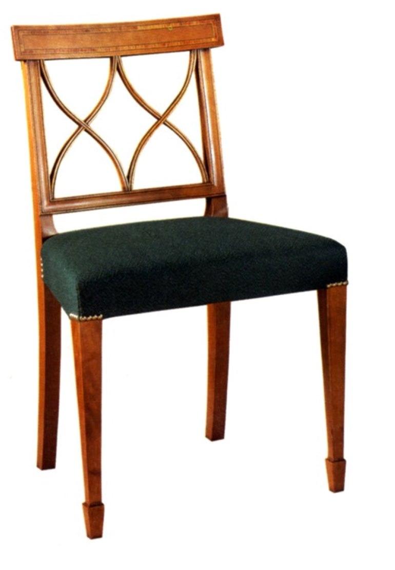 NEW Wood & Hogan Sedia in stile Sheraton con intarsi in legno di tulipano in vendita 2