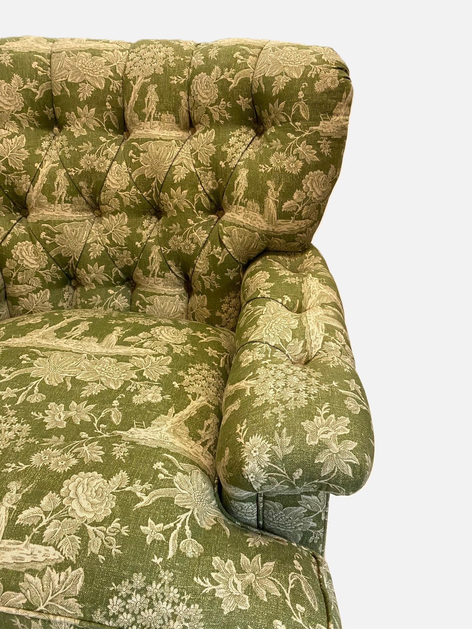 Contemporary NEW Wood & Hogan Upholstered Rocking Chair w/ Down Cushion& Diamond Tufting For Sale