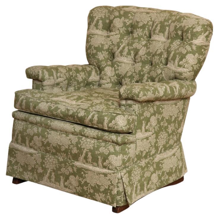 NEW Wood & Hogan Upholstered Rocking Chair w/ Down Cushion& Diamond Tufting For Sale