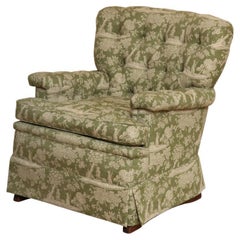 NEW Wood & Hogan Upholstered Rocking Chair w/ Down Cushion& Diamond Tufting