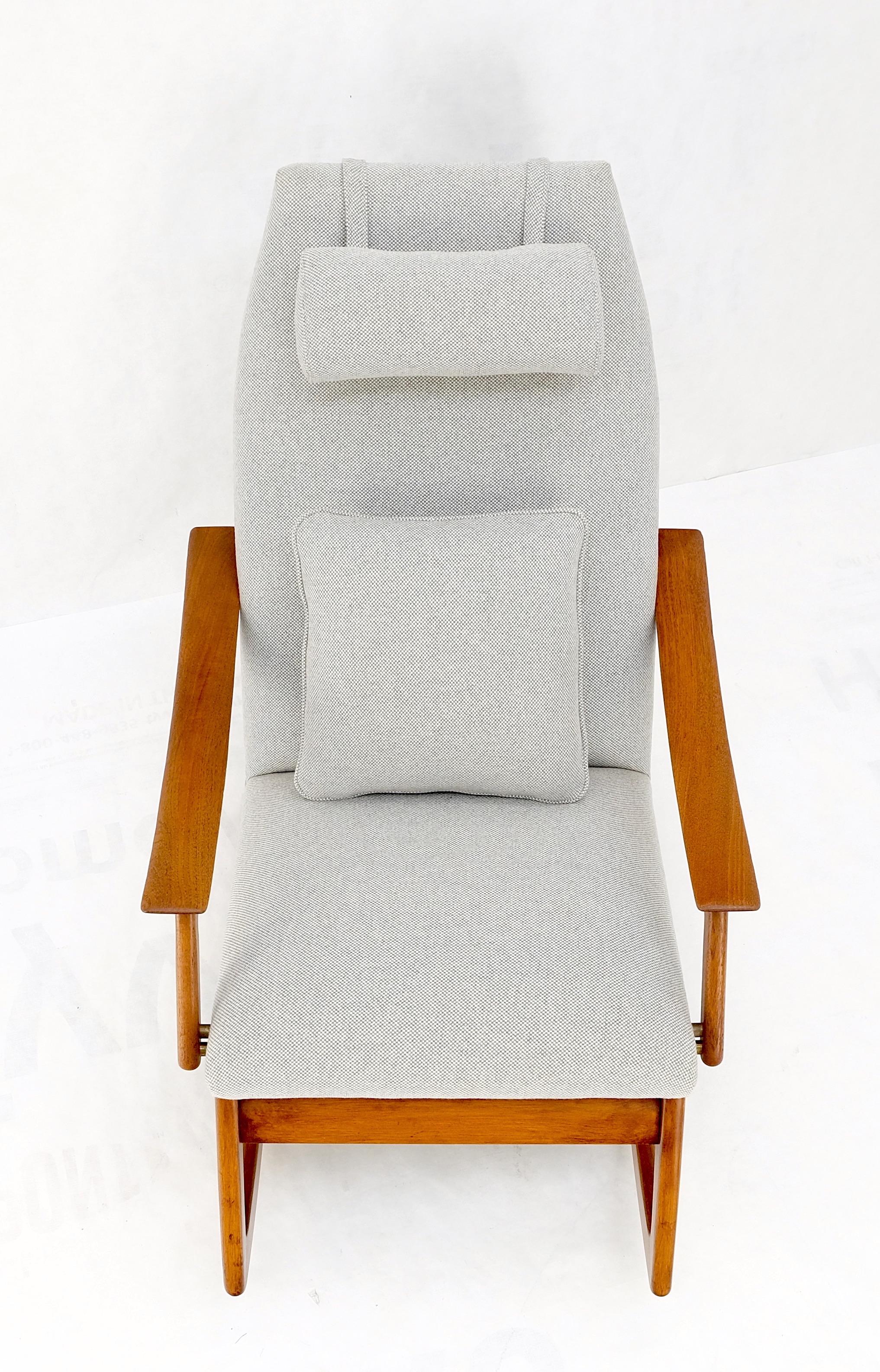 New Wool Upholstery Danish Mid-Century Modern Rocking Lounge Arm Chair Mint! 3