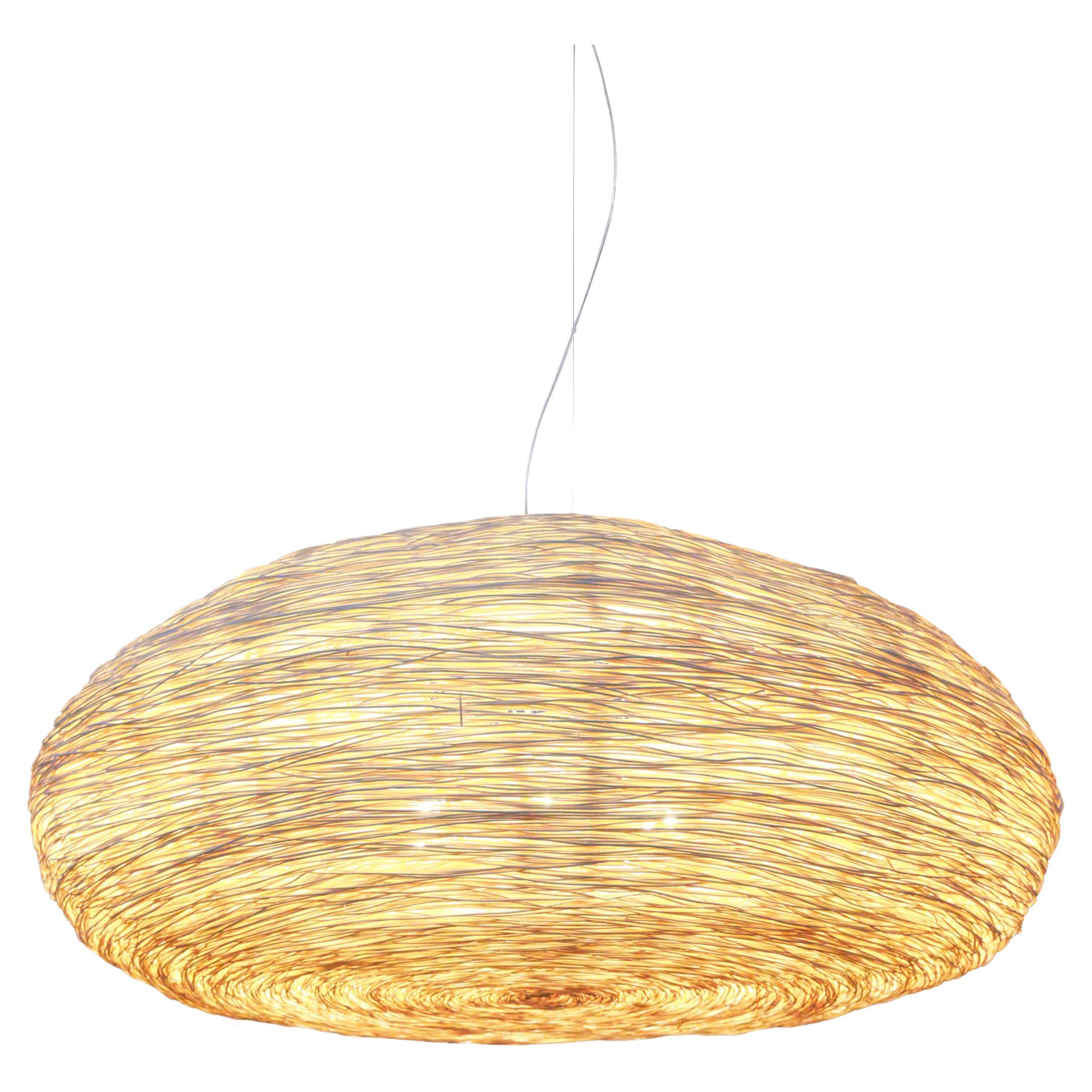 New World Pendant Light by Ango, Unique Rattan Lighting For Sale