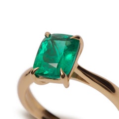 New York 18k Gold - 1.4ct Brazillian Emerald ring - By Crayons Sao Paulo