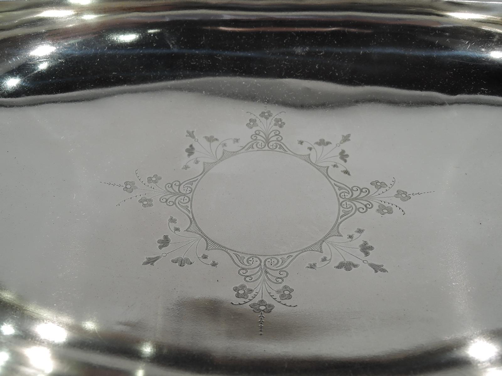 19th Century New York Aesthetic Sterling Silver Centrepiece Bowl with Birds