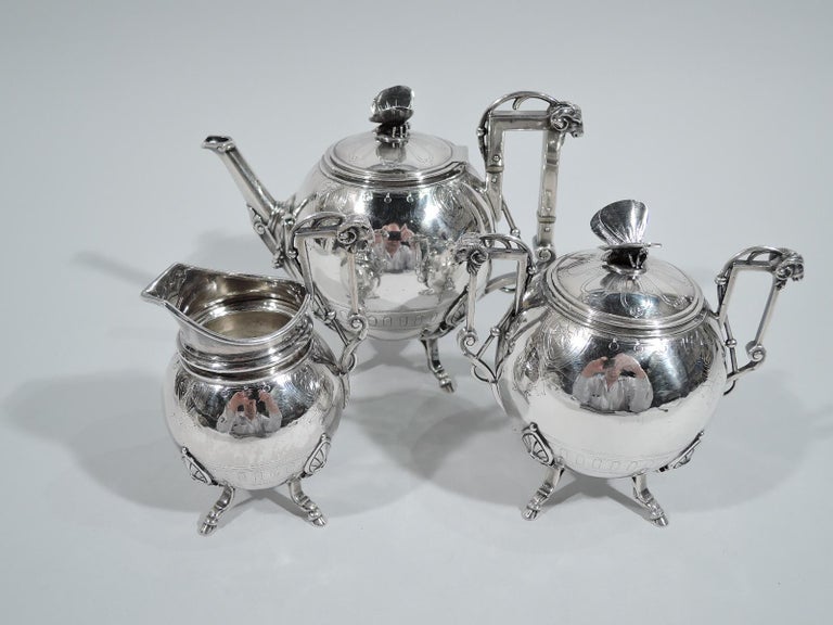 New York Aesthetic Tea Set by John Wendt for Ball, Black For Sale at