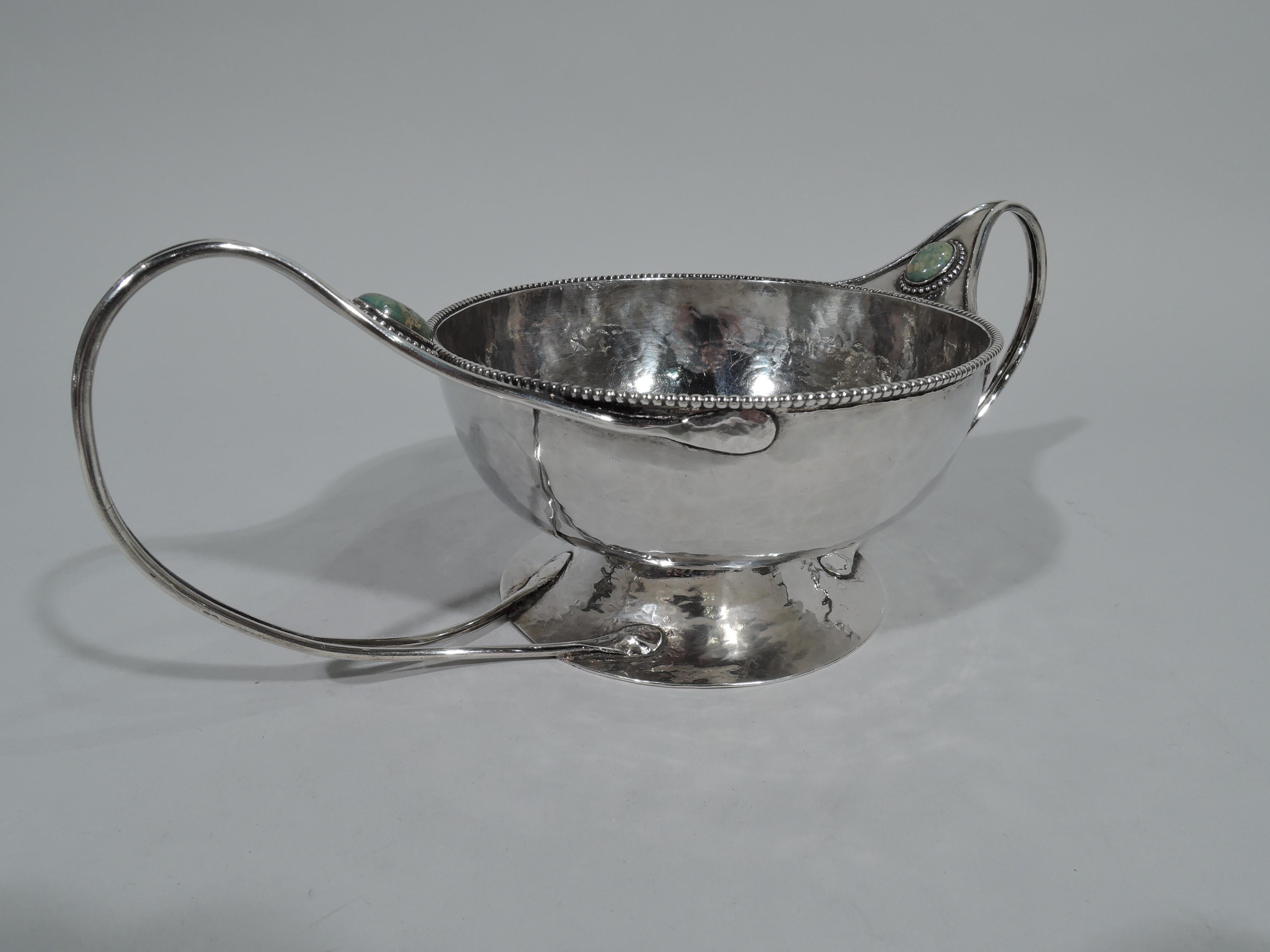 Arts and Crafts New York Arts & Crafts Sterling Silver Bowl in English Ashbee Style