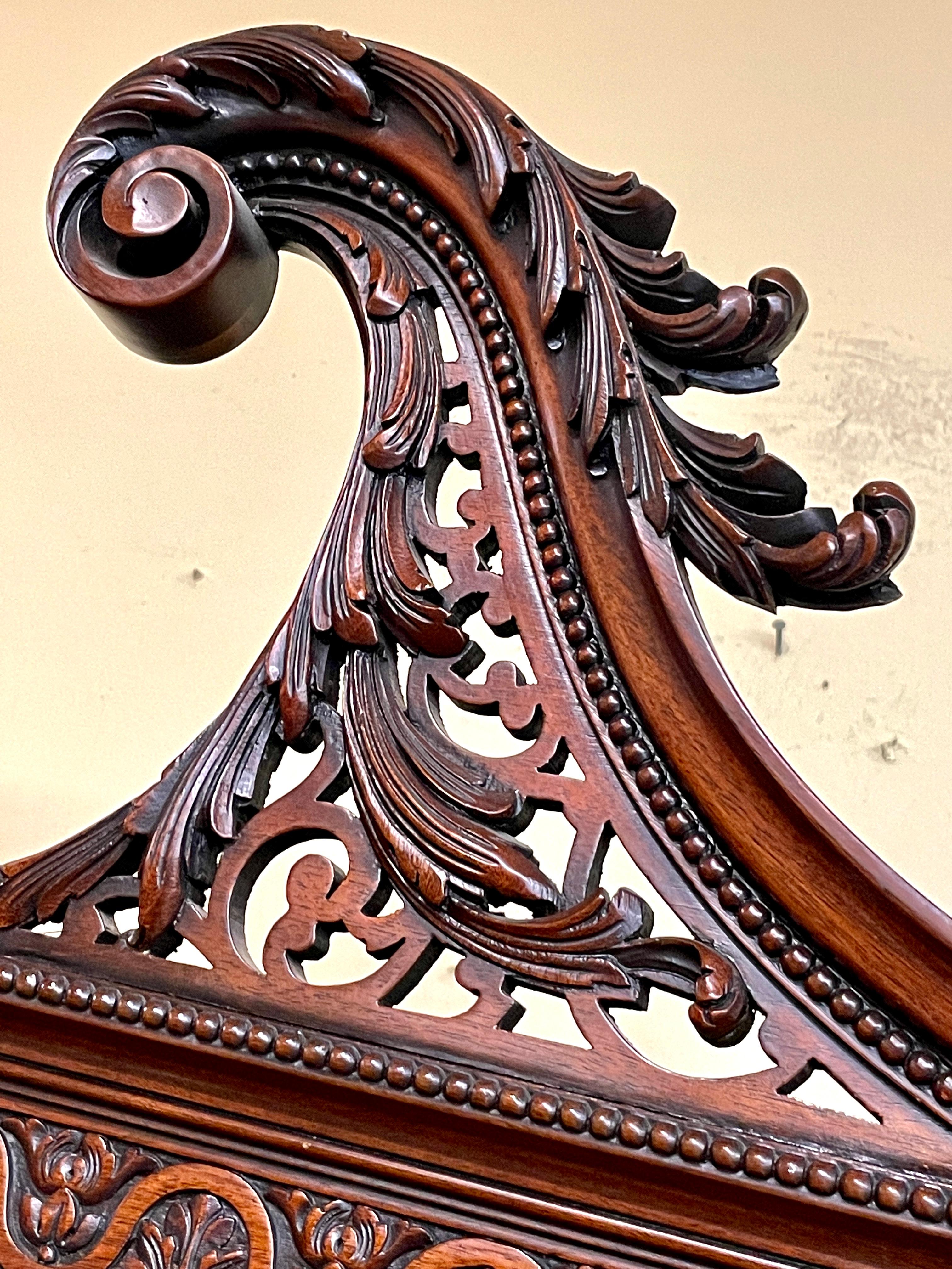 New York Bench Made Old Reprod. Libreria in mogano in stile 