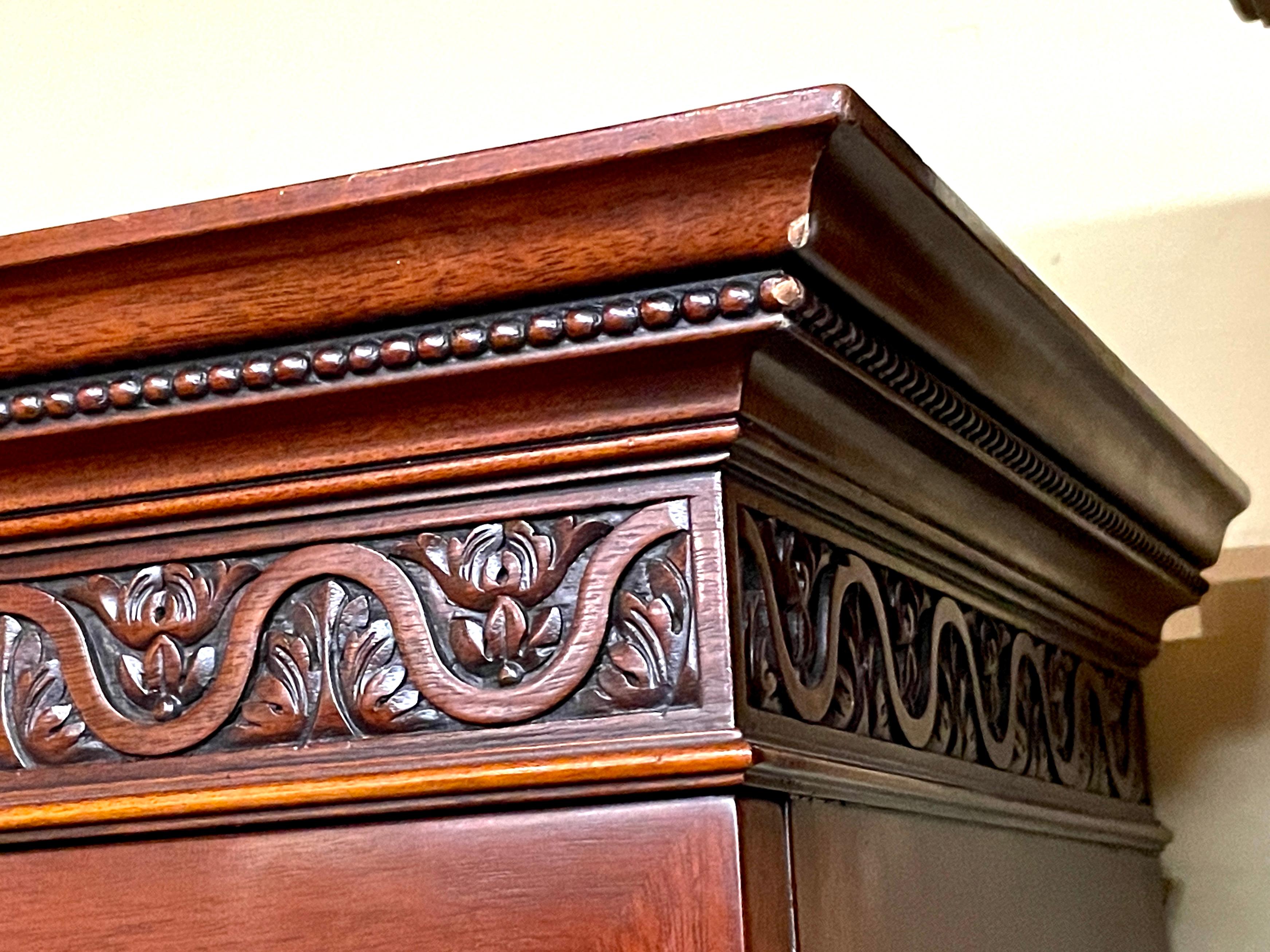 New York Bench Made Old Reprod. Libreria in mogano in stile 