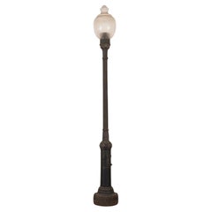 New York Cast Iron Cenral Park Lamp Post Beaux Arts Style Circa 1911