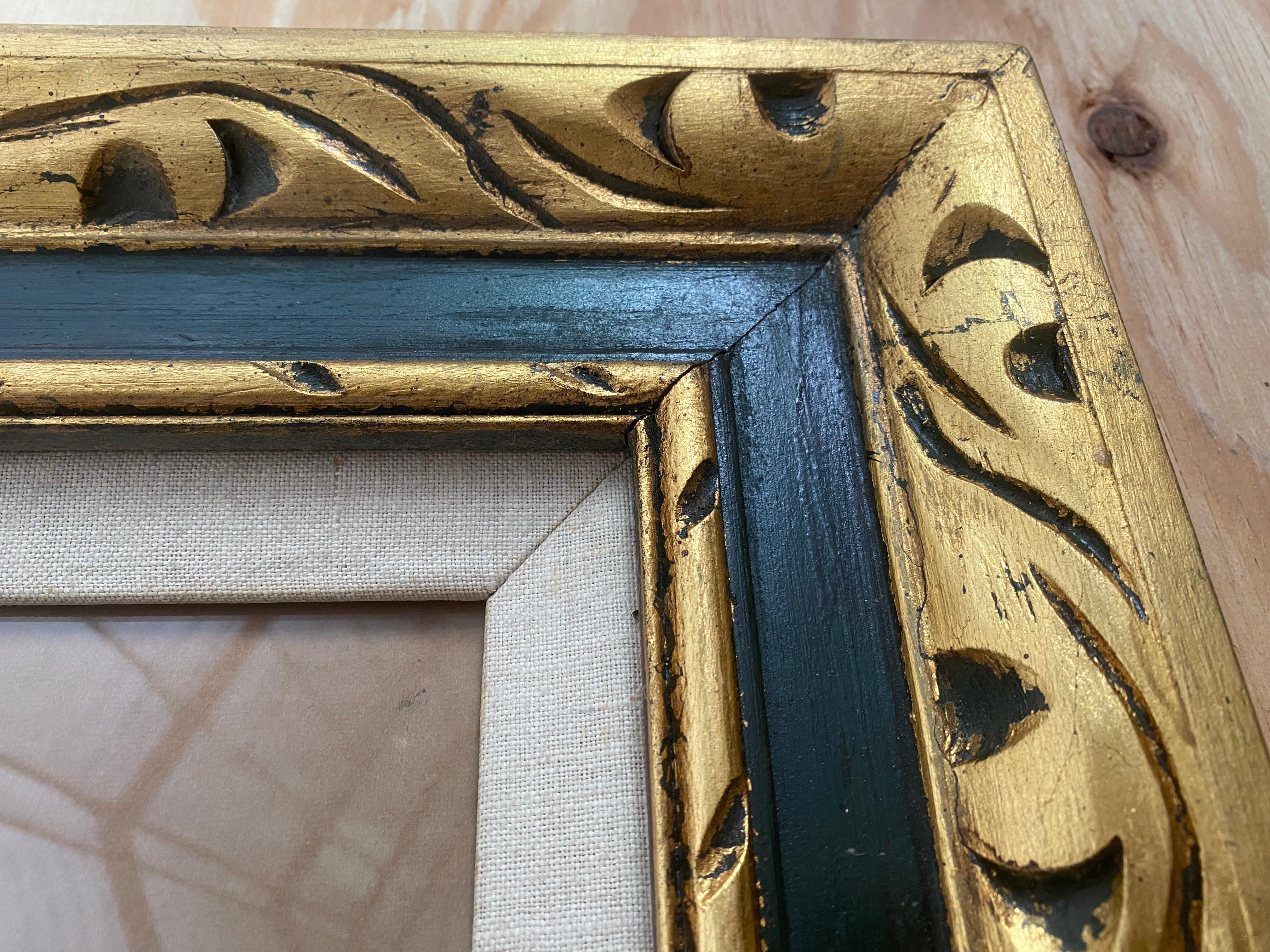 New York City Gouache-Gemälde in Giltwood-Rahmen im Angebot 9