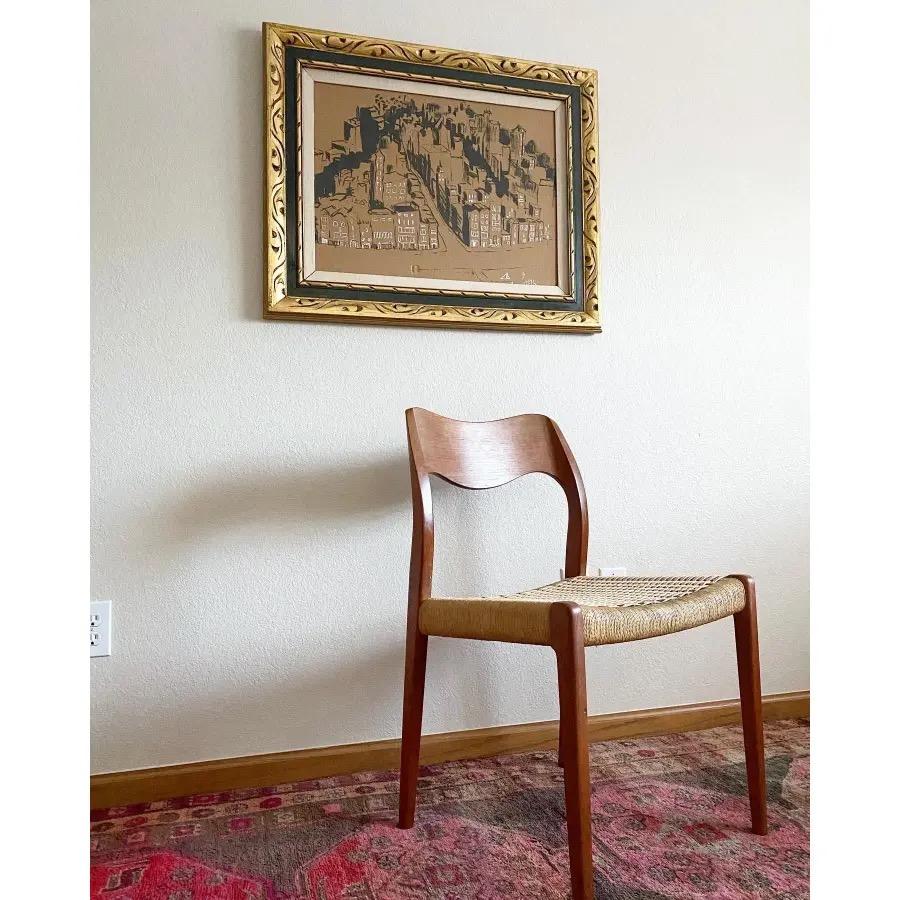 New York City Gouache-Gemälde in Giltwood-Rahmen im Angebot 12