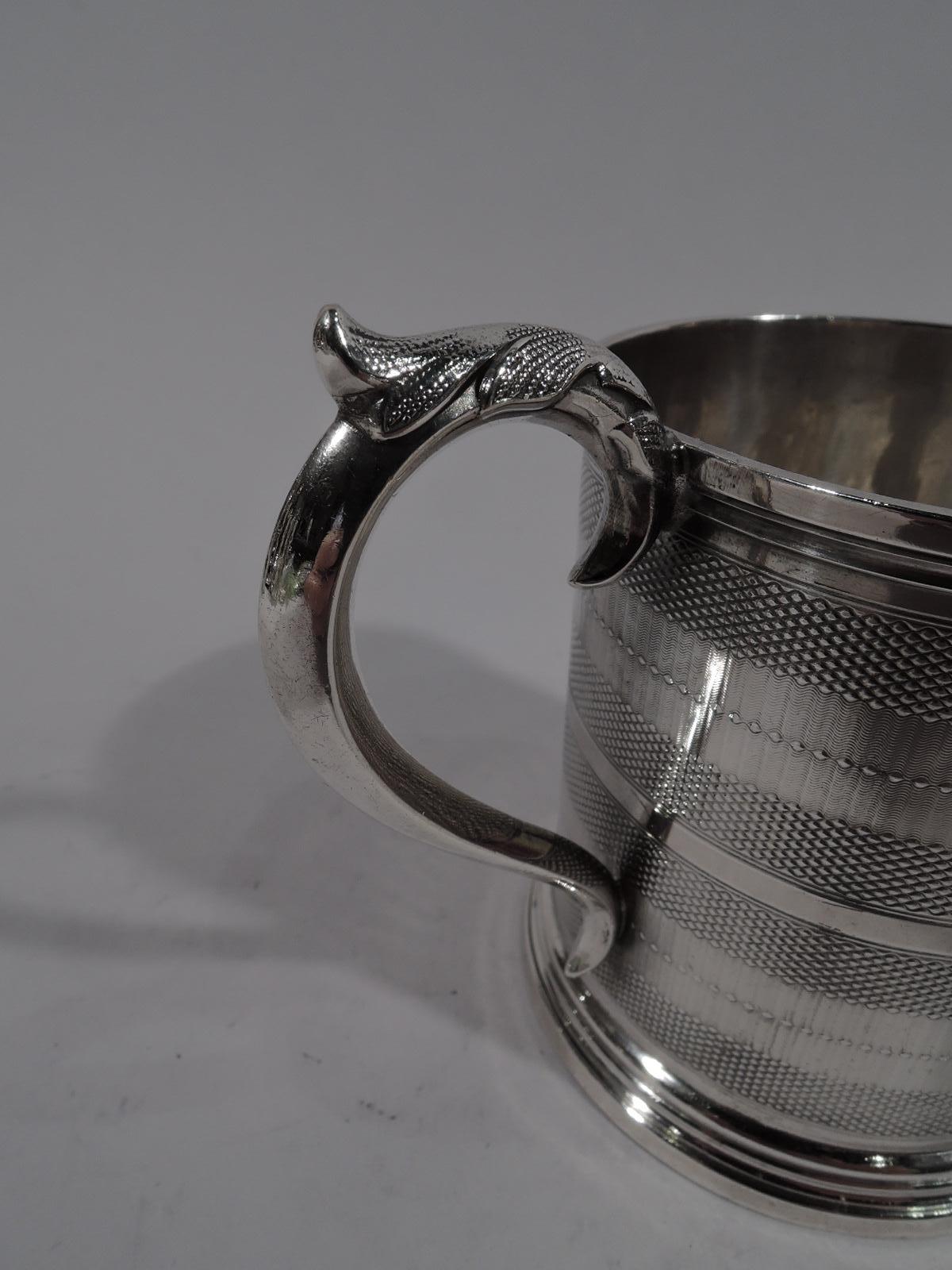 North American New York Classical Coin Silver Baby Cup by Wood & Hughes