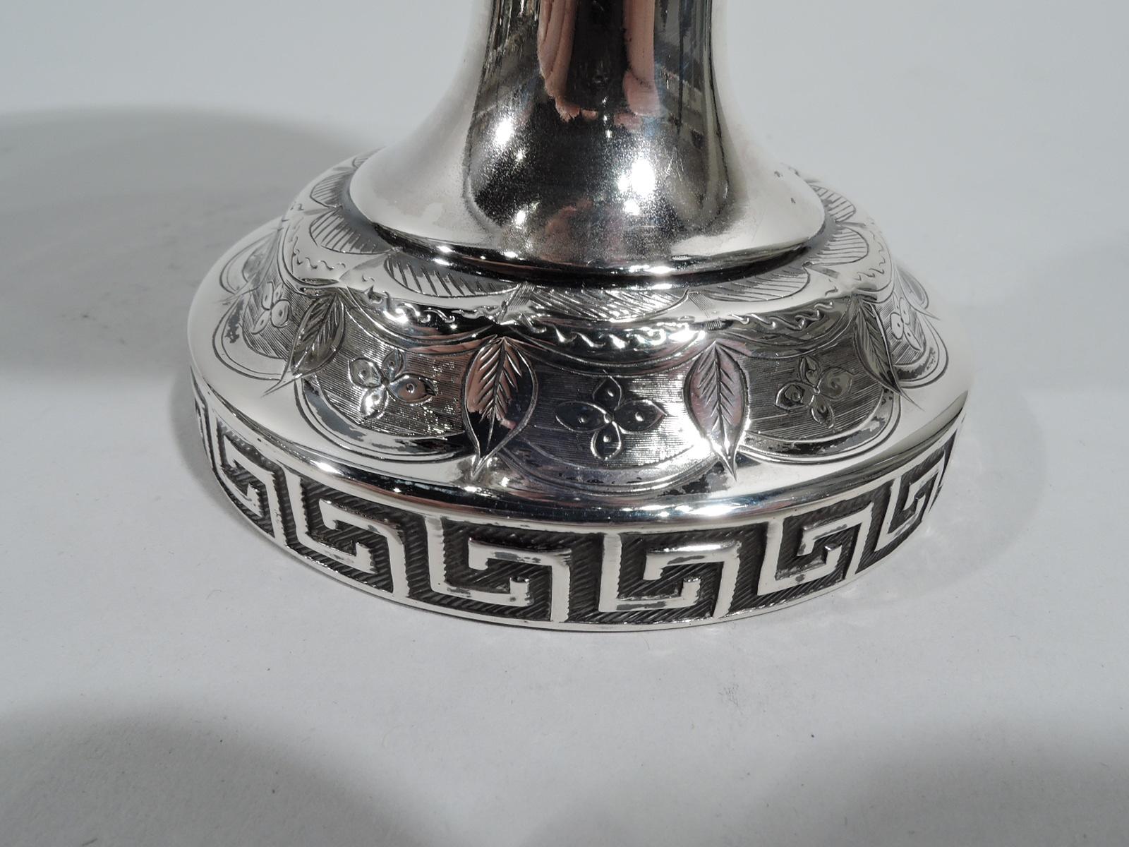 American New York Classical Coin Silver Goblet by William Gale