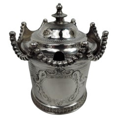 New York Classical Coin Silver Mustard Pot by Wood & Hughes