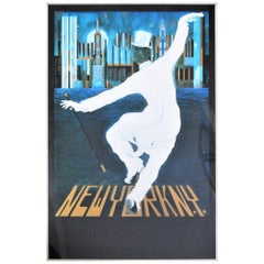 Vintage "New York Dancing' Contemporary Modern a Poster by Orlando Agudelo-Botero