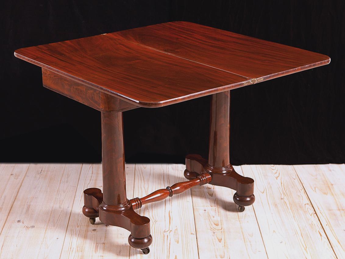 Turned New York Empire Games Table Attributable to Meeks and Sons, circa 1830