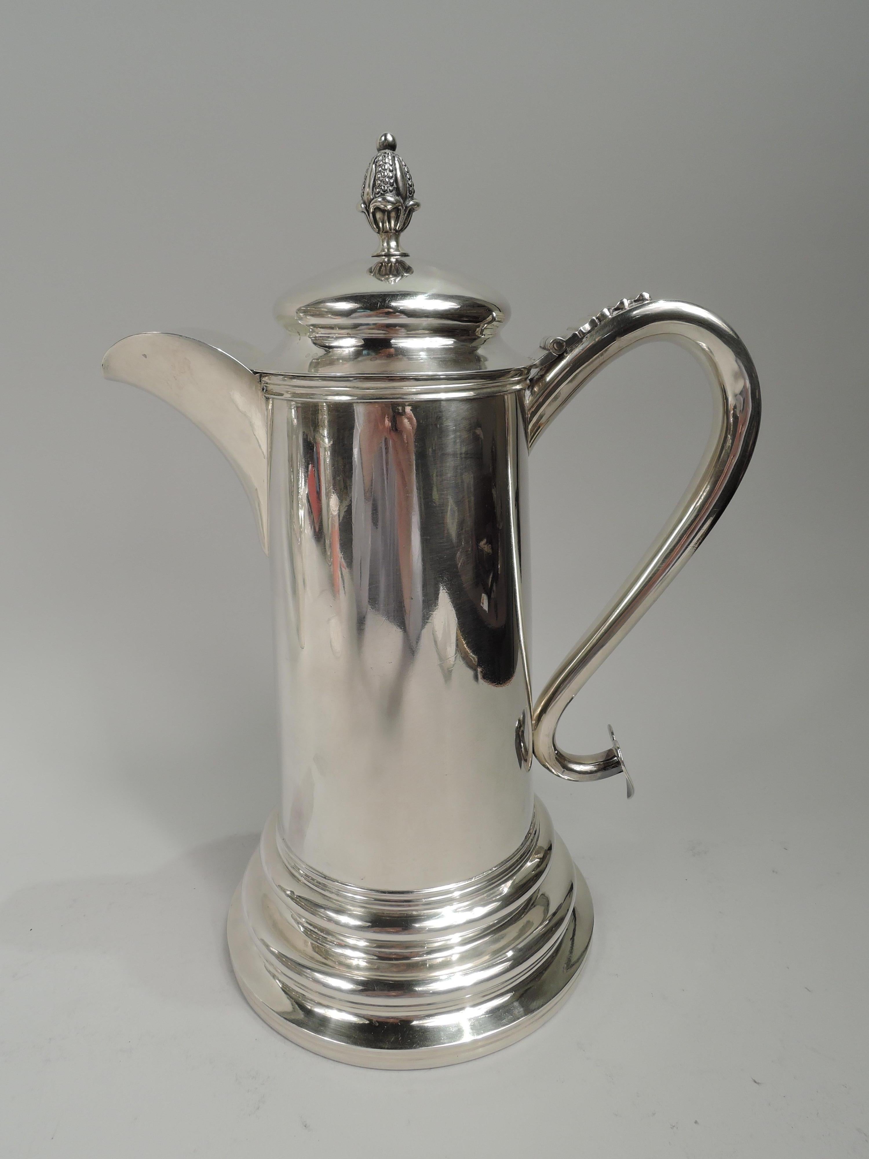 American New York Federal Classical Coin Silver Flagon by Nicholas James Bogert For Sale