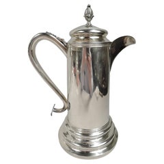 Antique New York Federal Classical Coin Silver Flagon by Nicholas James Bogert