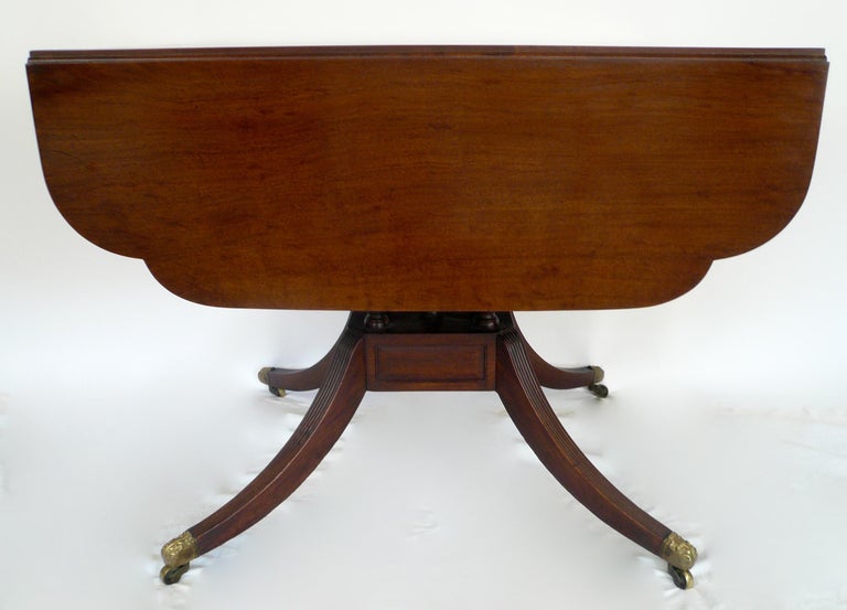 New York Federal Mahogany Dropleaf Table, School of Duncan Phyfe at 1stDibs