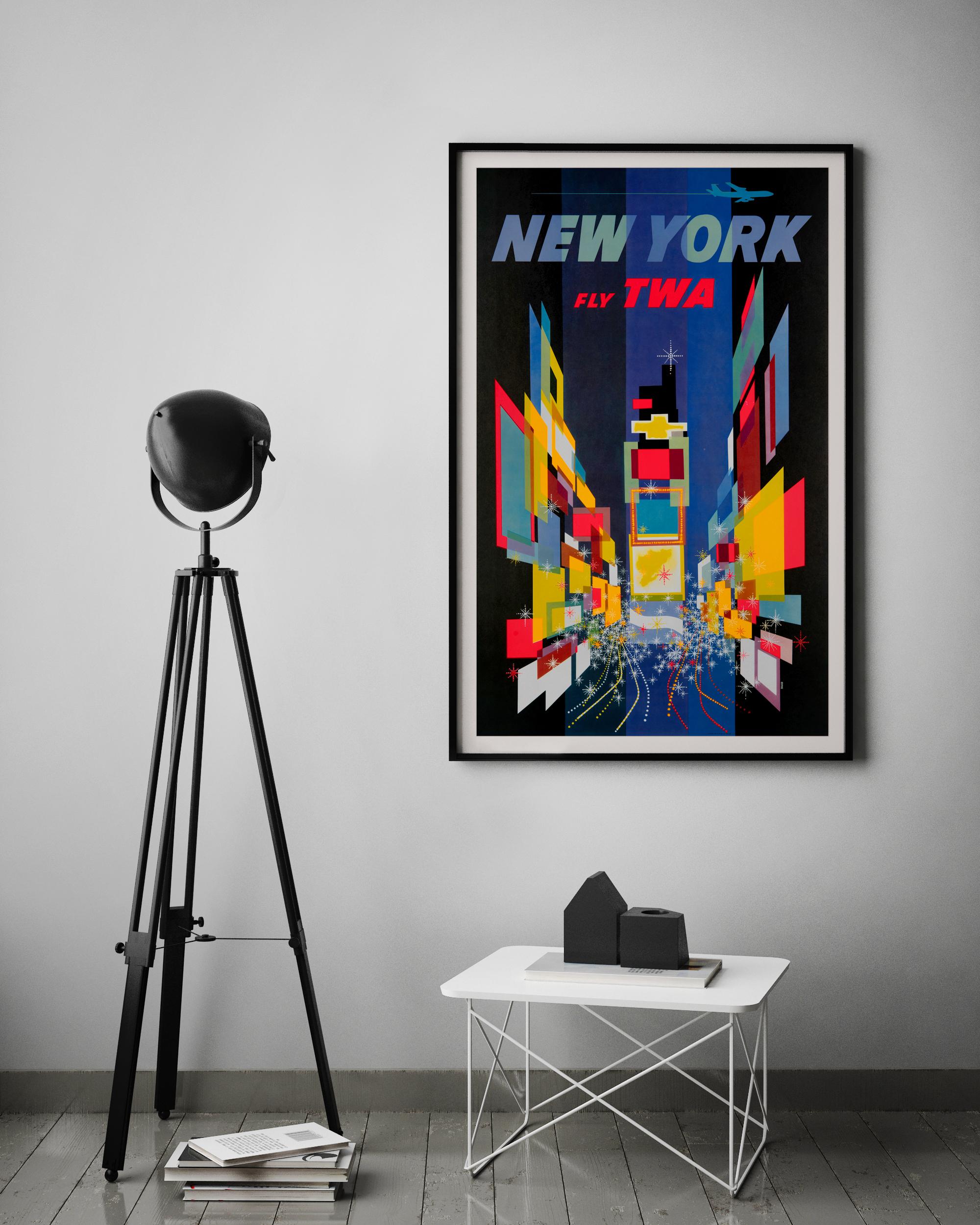 new york fly twa poster