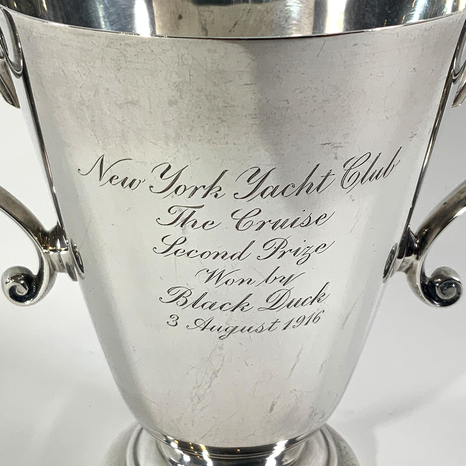 Lacquered New York Forty Silver Trophy Cup For Sale