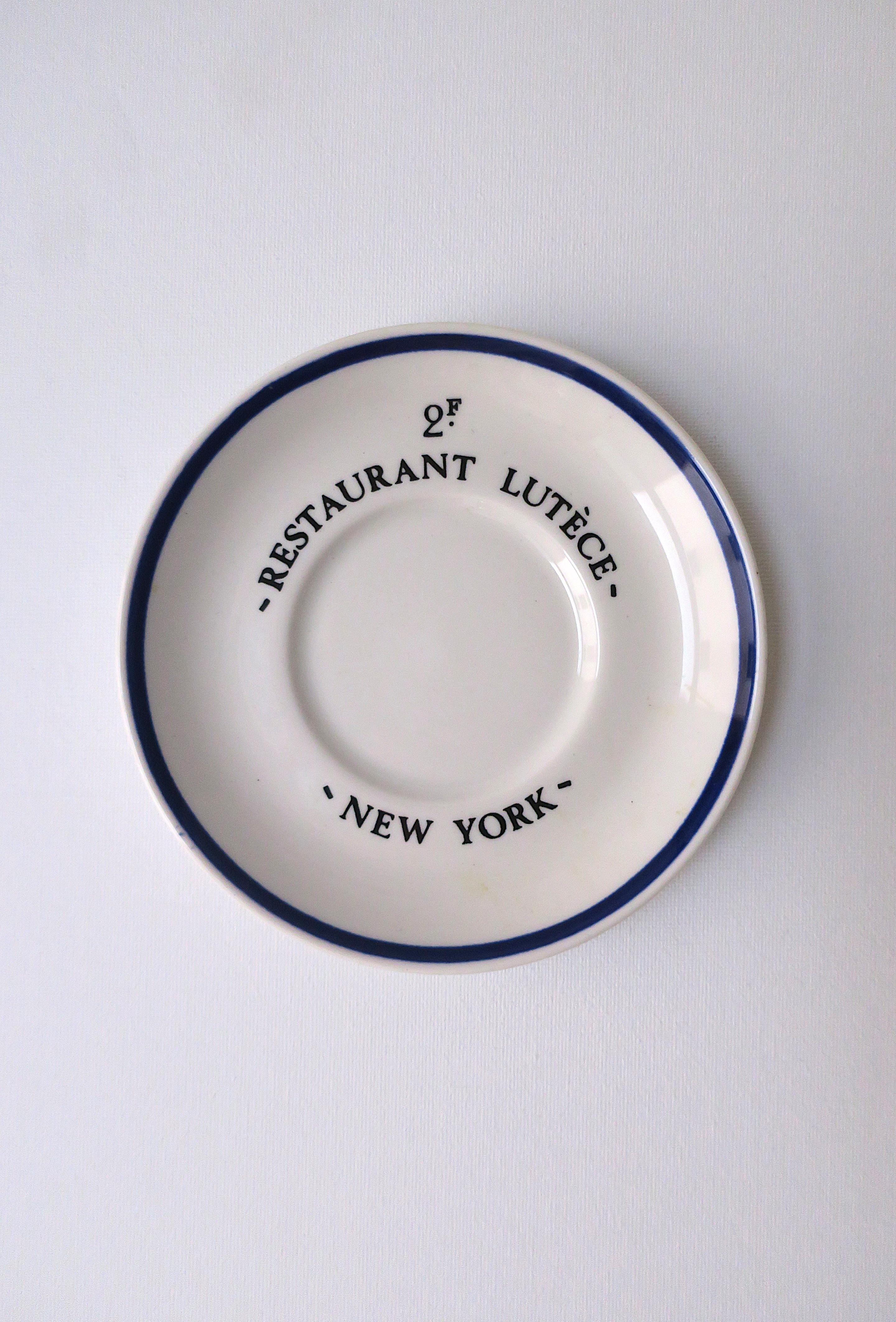 20th Century New York French Restaurant Dish For Sale