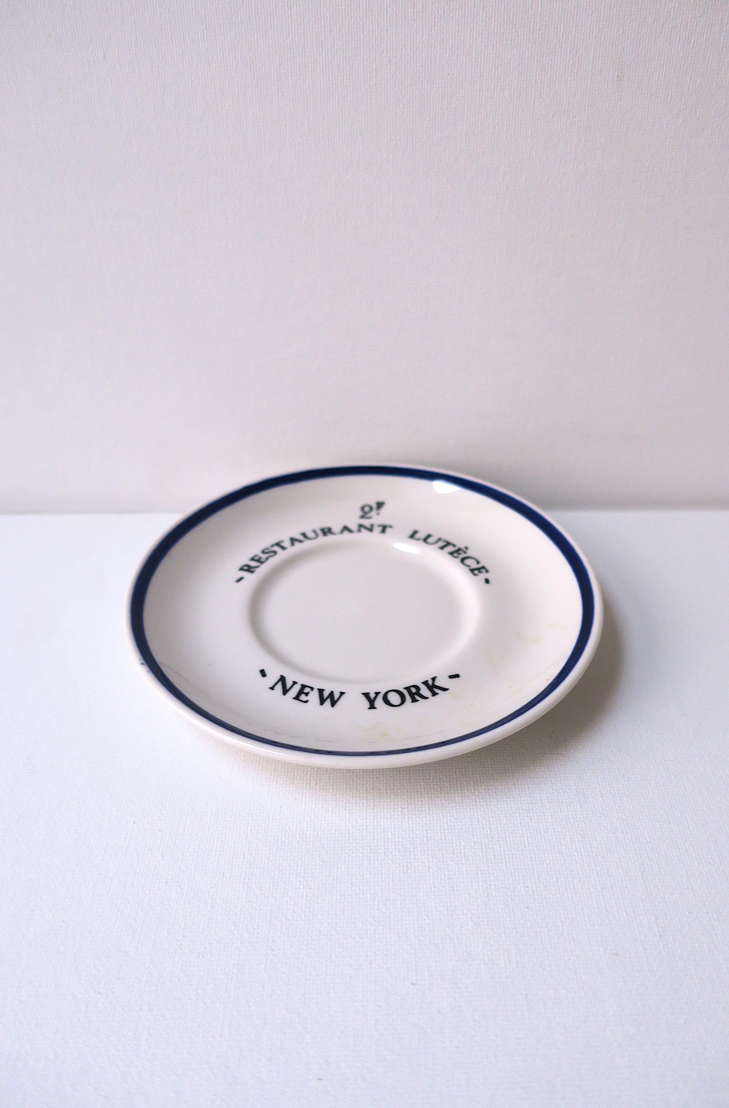Ceramic New York French Restaurant Dish For Sale
