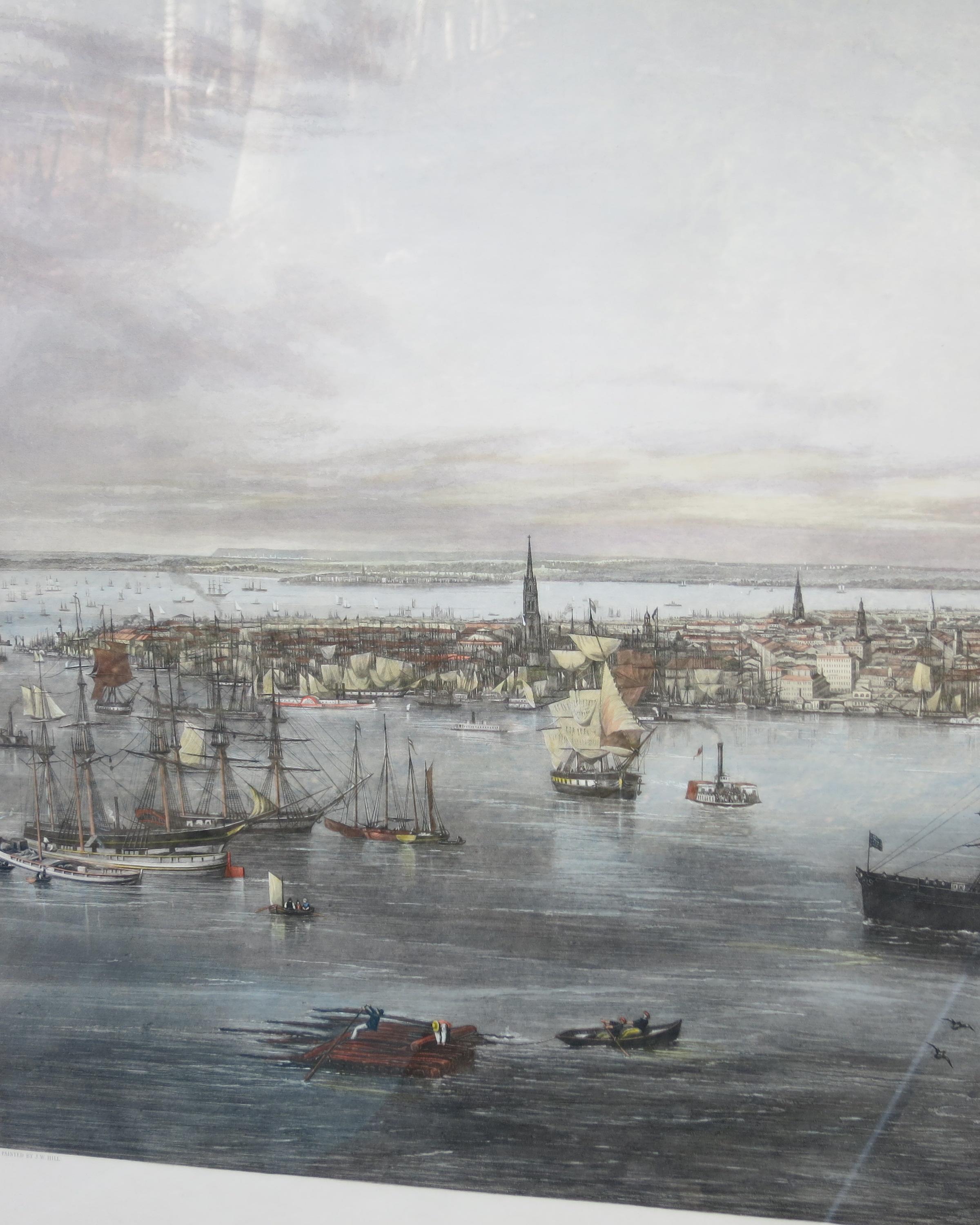 New York Harbor Print In Good Condition For Sale In Newtown, CT
