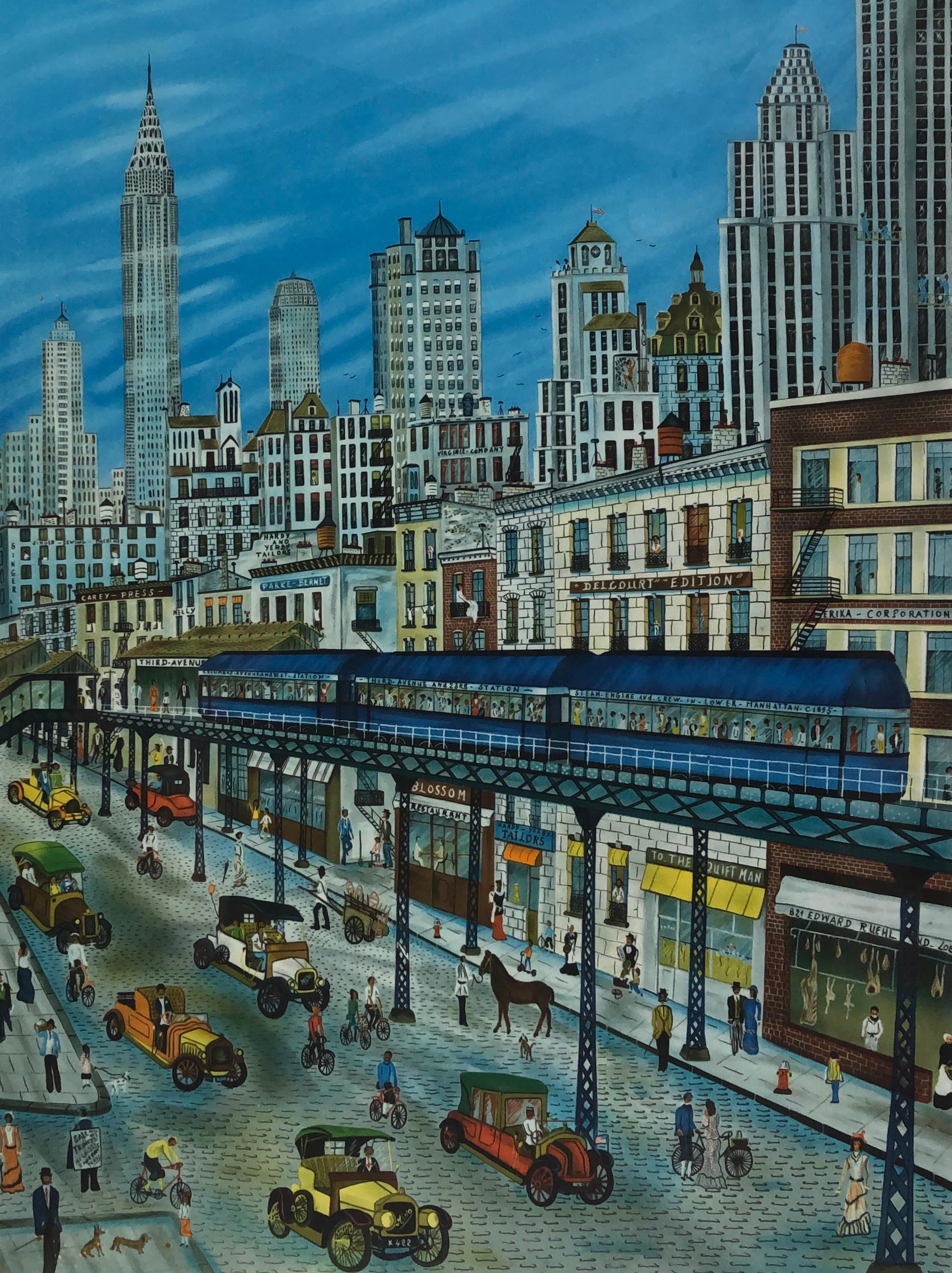 French New York Lithograph by Artist Dan Gandre, Signed and Numbered, Limited Edition