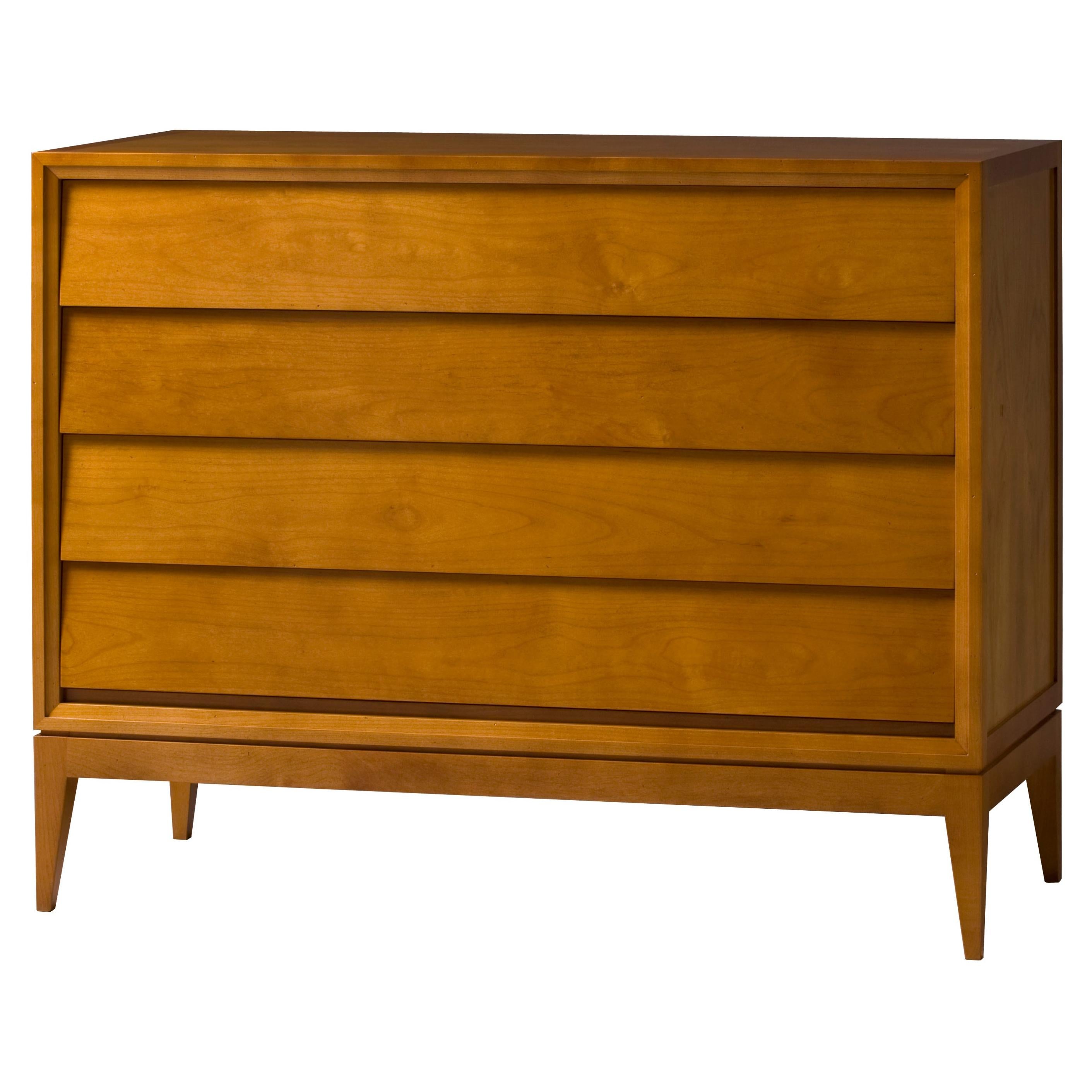 New York, Mid Century Style Wooden Chest of Drawers, by Morelato For Sale