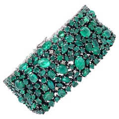 Lucea New York Mixed Cut Emerald Statement Bracelet