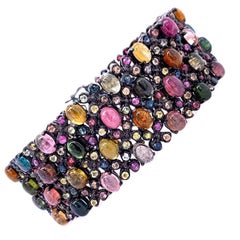 Lucea New York Multicolored Tourmaline Statement Bracelet