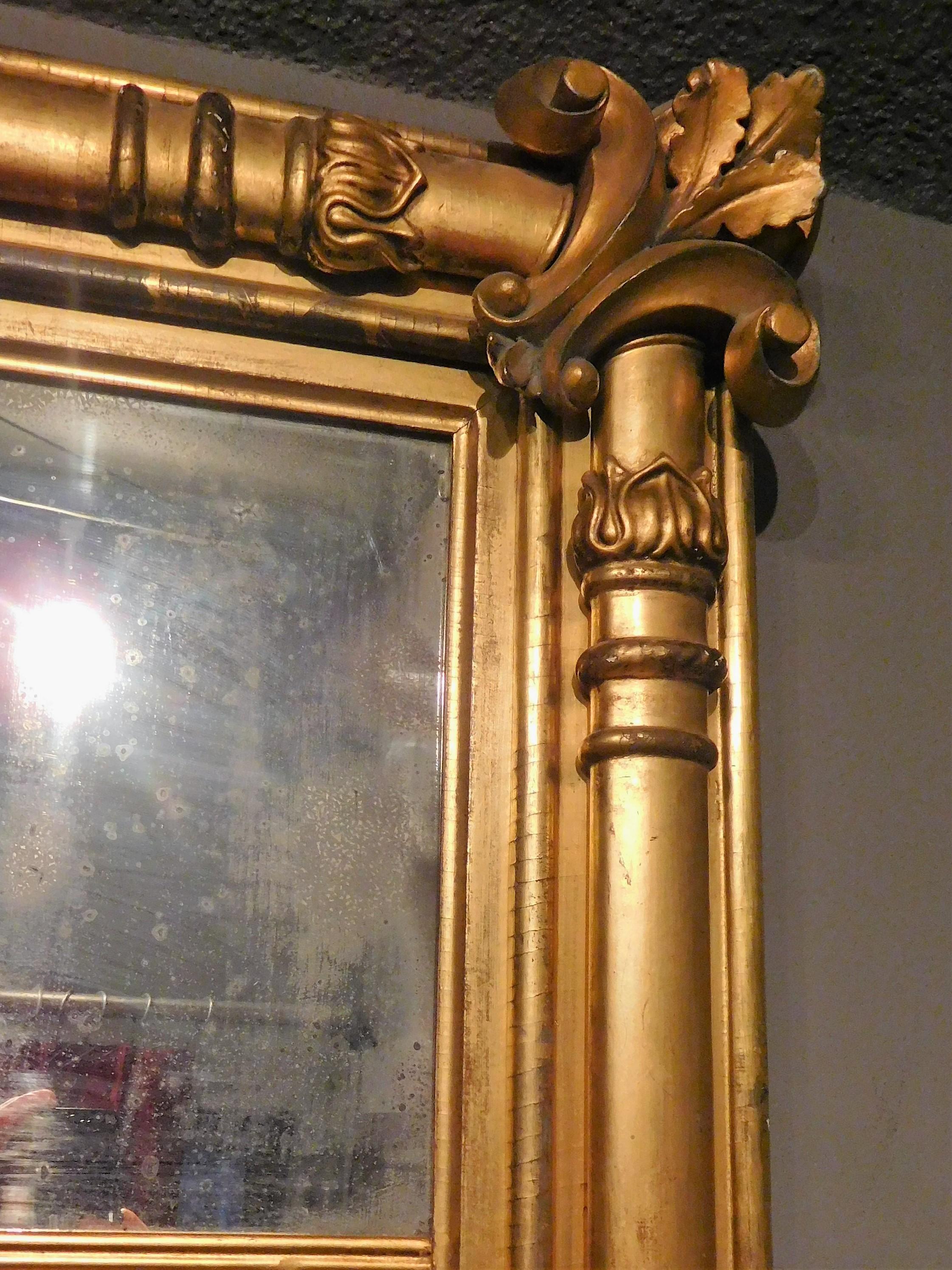 New York Neoclassical Mirror, French Restauration Influence and with Provenance 5