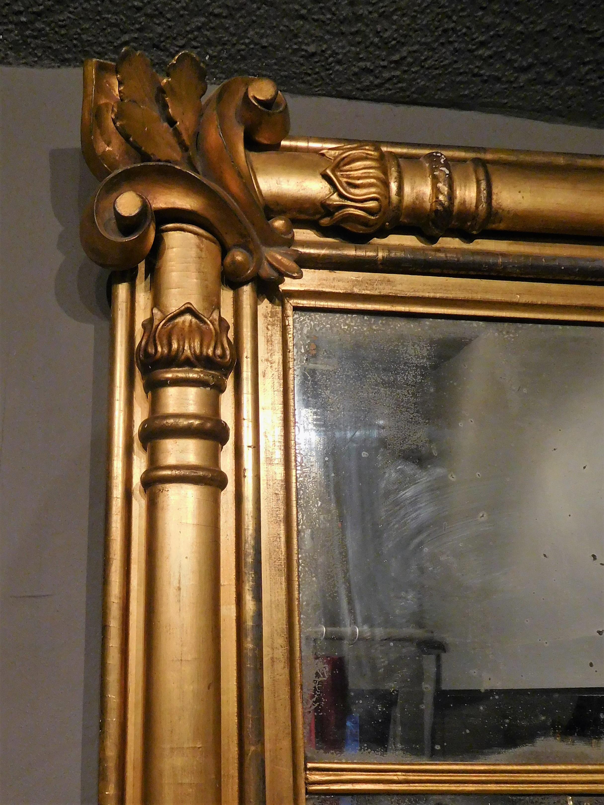 New York Neoclassical Mirror, French Restauration Influence and with Provenance 8