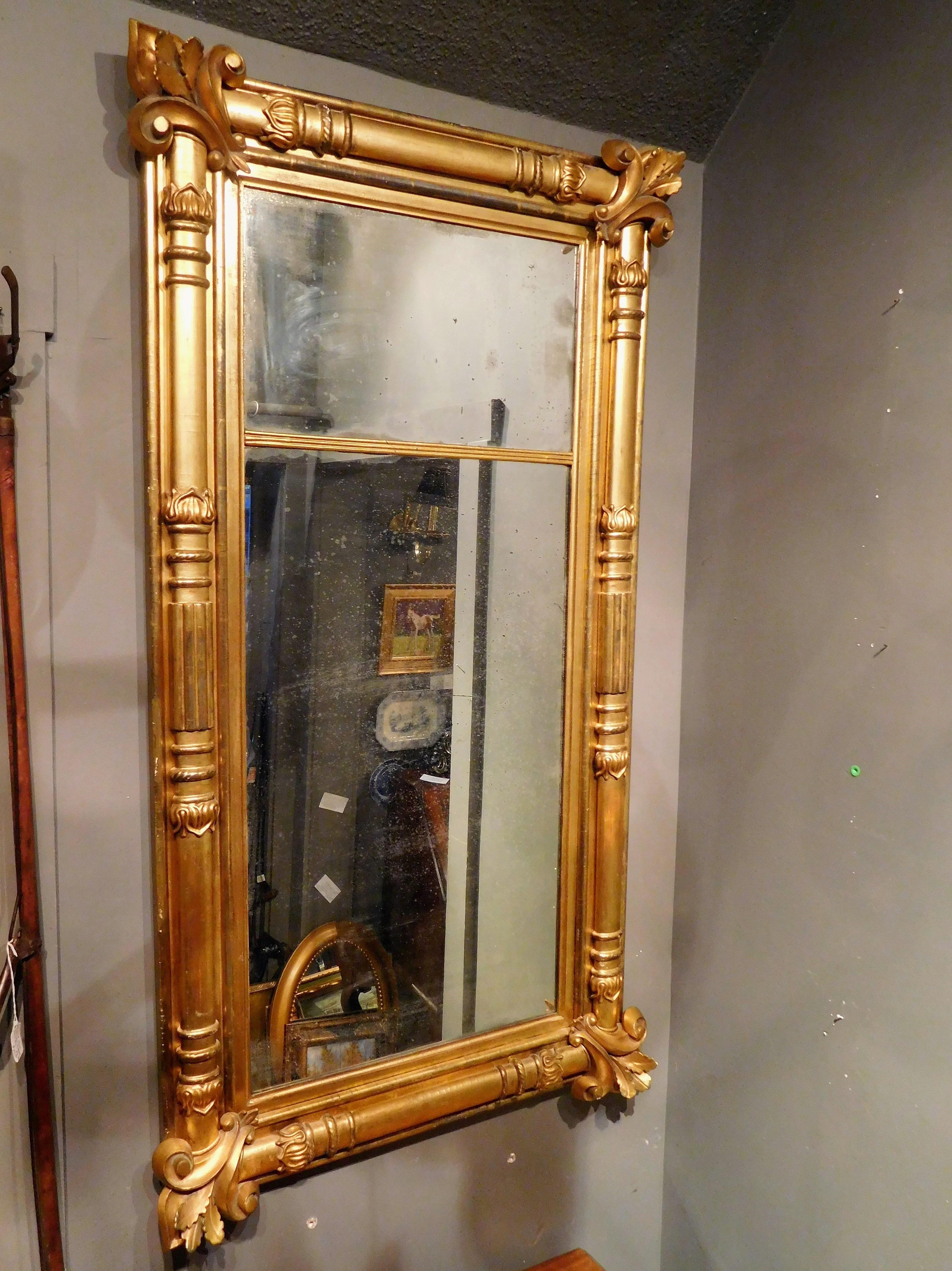 New York Neoclassical Mirror, French Restauration Influence and with Provenance 11