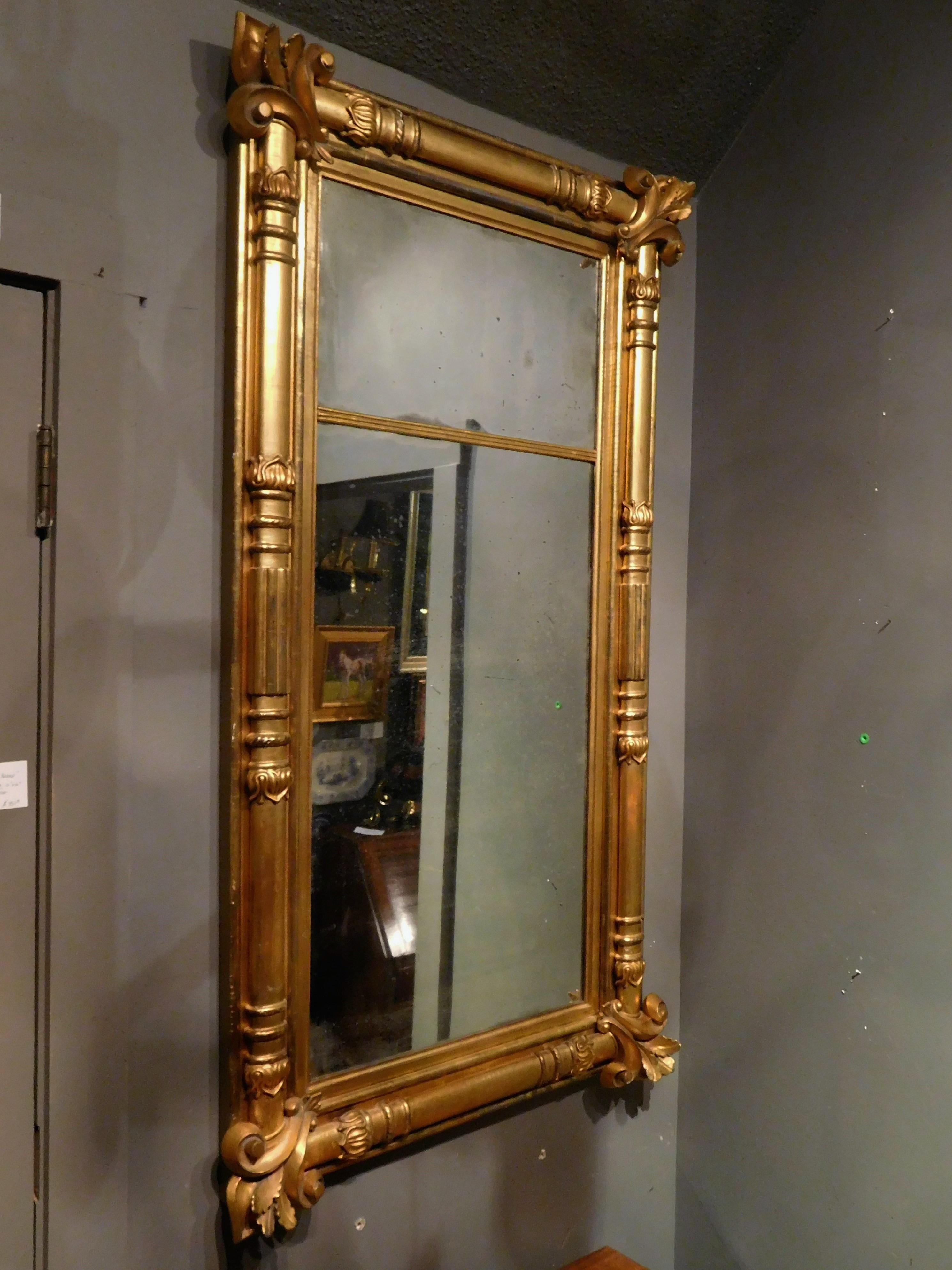 New York Neoclassical Mirror, French Restauration Influence and with Provenance 1