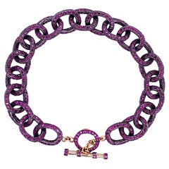 Lucea New York Bracelet à maillons en chaîne rubis