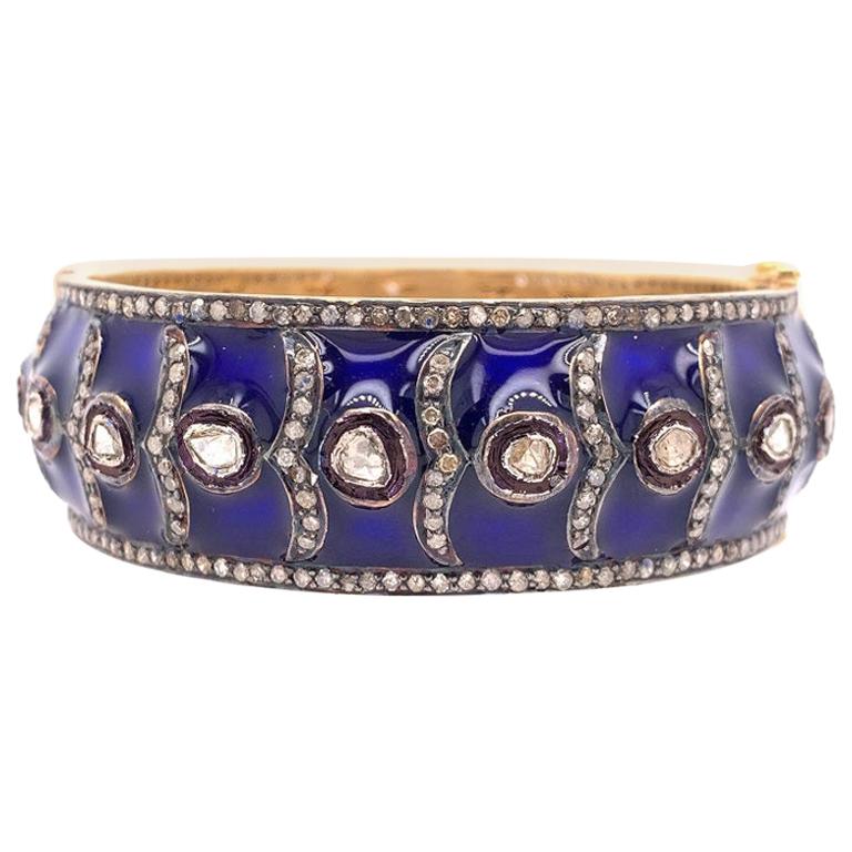 Lucea New York Bracciale rustico con diamanti e smalti