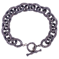Lucea New York Rustic Diamond Chain Link Bracelet