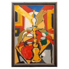 New York School Cubist Still Life Oil on Canvas