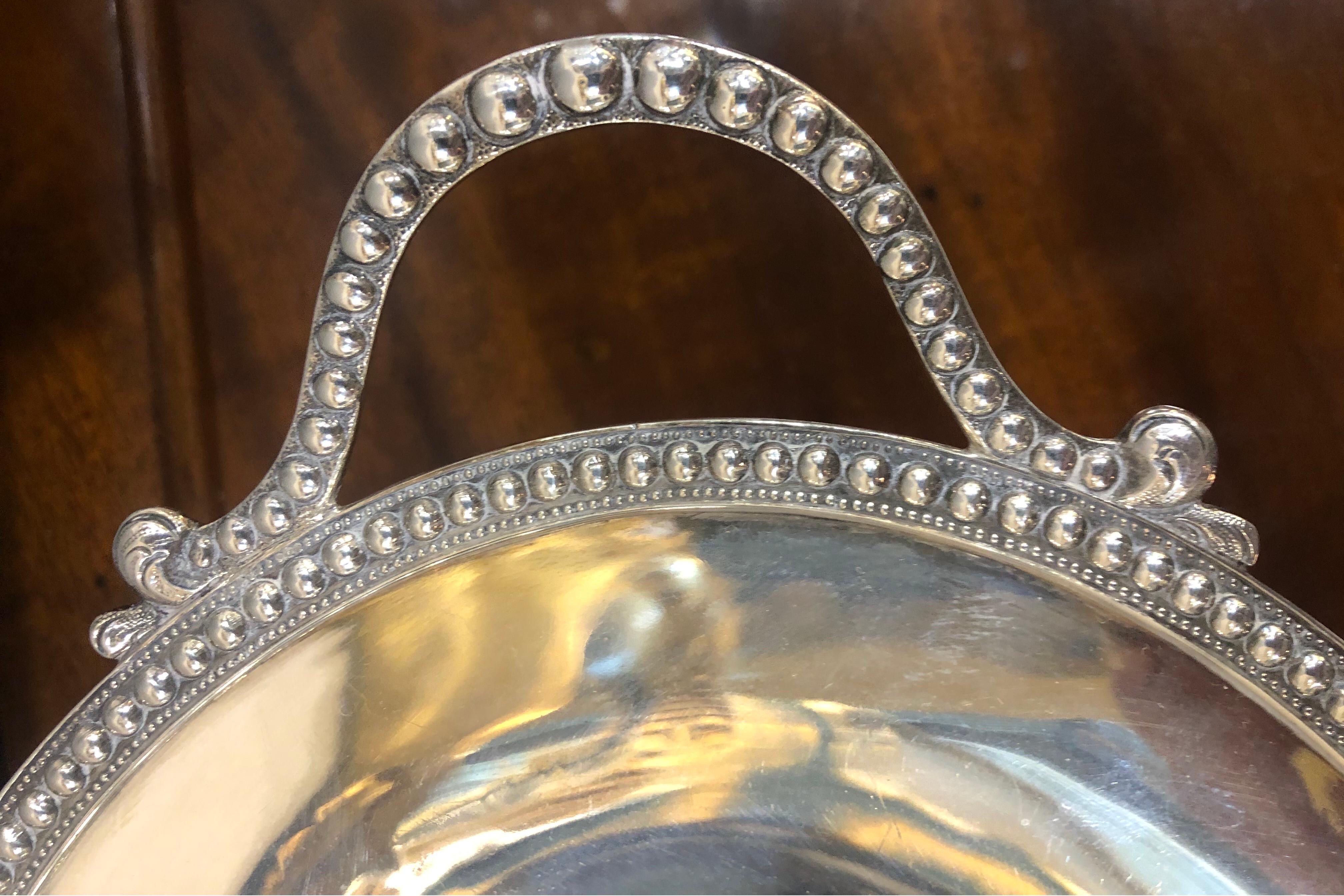 American 19th Century New York Made Silver Fruit Bowl For Sale