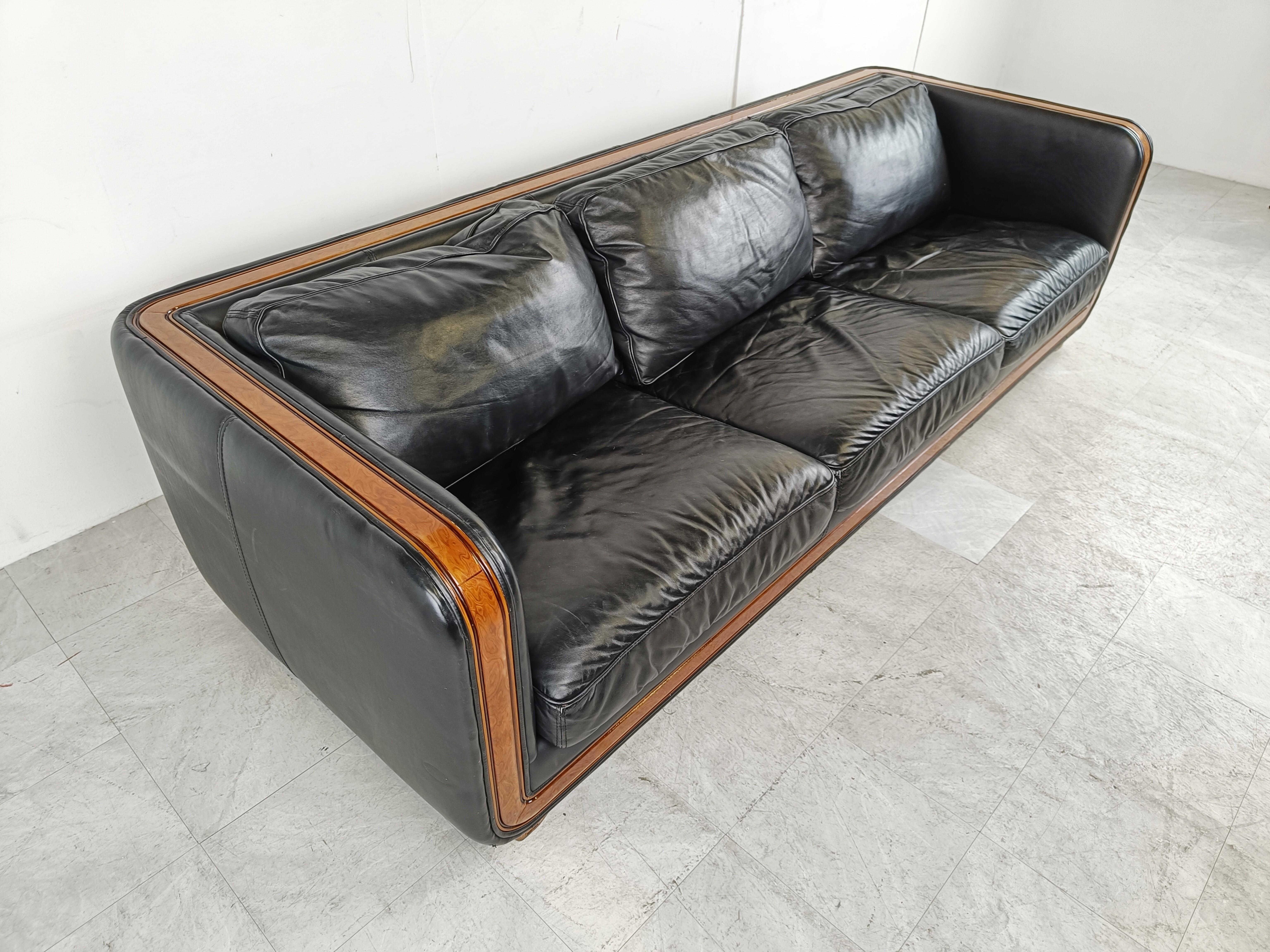 Leather New York Sofa by Alberto Nieri for Studio Nieri, 1980s