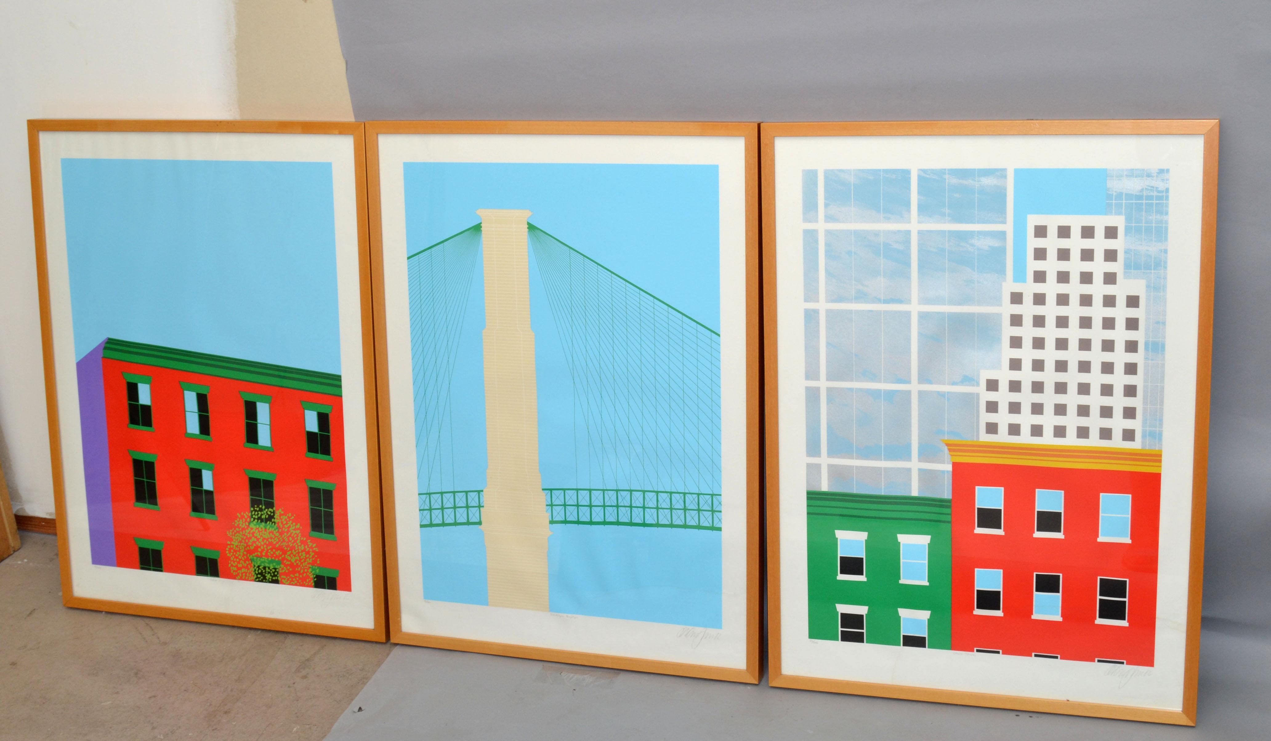 Nueva York Soho NY Firmado Artista Pintura mural moderna de mediados de siglo Bellas Artes 1982 en venta 4
