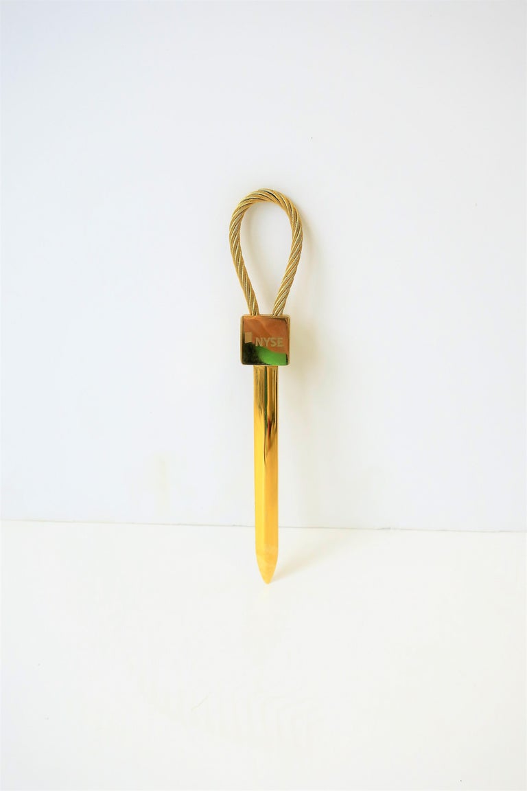 New York Stock Exchange レターオープナー　ゴールド New York Stock Exchange 'NYSE' Letter Opener at 1stDibs